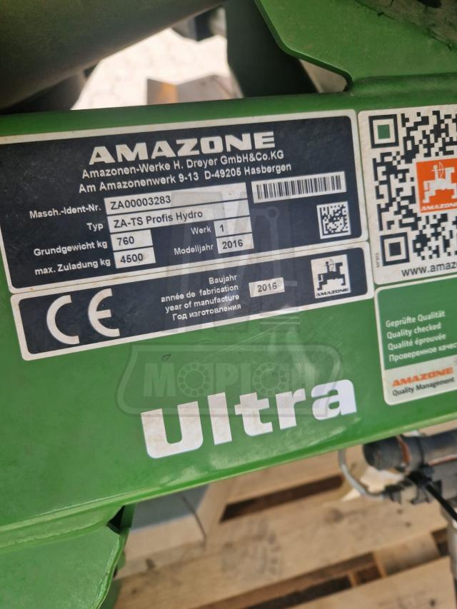 Розкидач мінеральних добрив AMAZONE ZA-TS Profis Hedro 4200 навісний фото 7