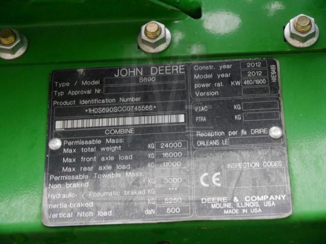 John Deere S 690 i фото 11