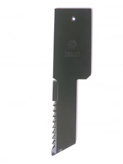 JD Нож измельчителя 198x50x3 (d = 6,5) (зубчатый)