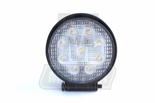 Фара додаткова LED 27W (9x3W Epistar) кругла, 2200lm, 9-32V (Flood) фото 1