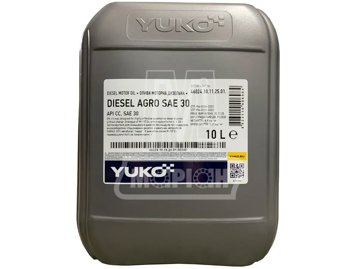 Motoröl M-10G2k YUKO Diesel Agro SAE 30 – 10 l